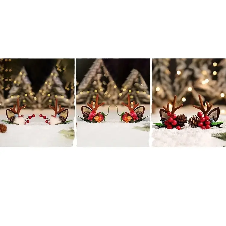Christmas Deer Horn Hairbands for Girls & Women - Image 10
