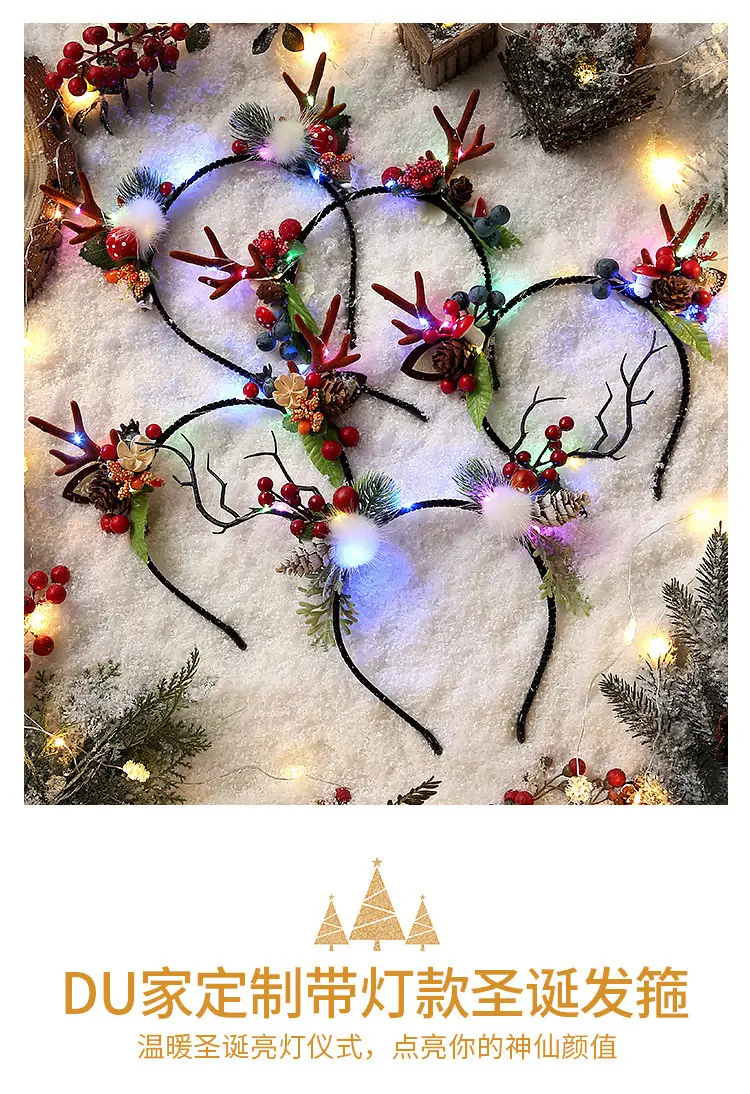 Christmas Deer Horn Hairbands for Girls & Women — feature 12