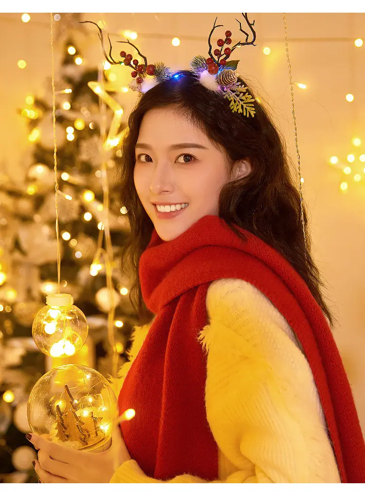 Christmas Deer Horn Hairbands for Girls & Women — feature 13