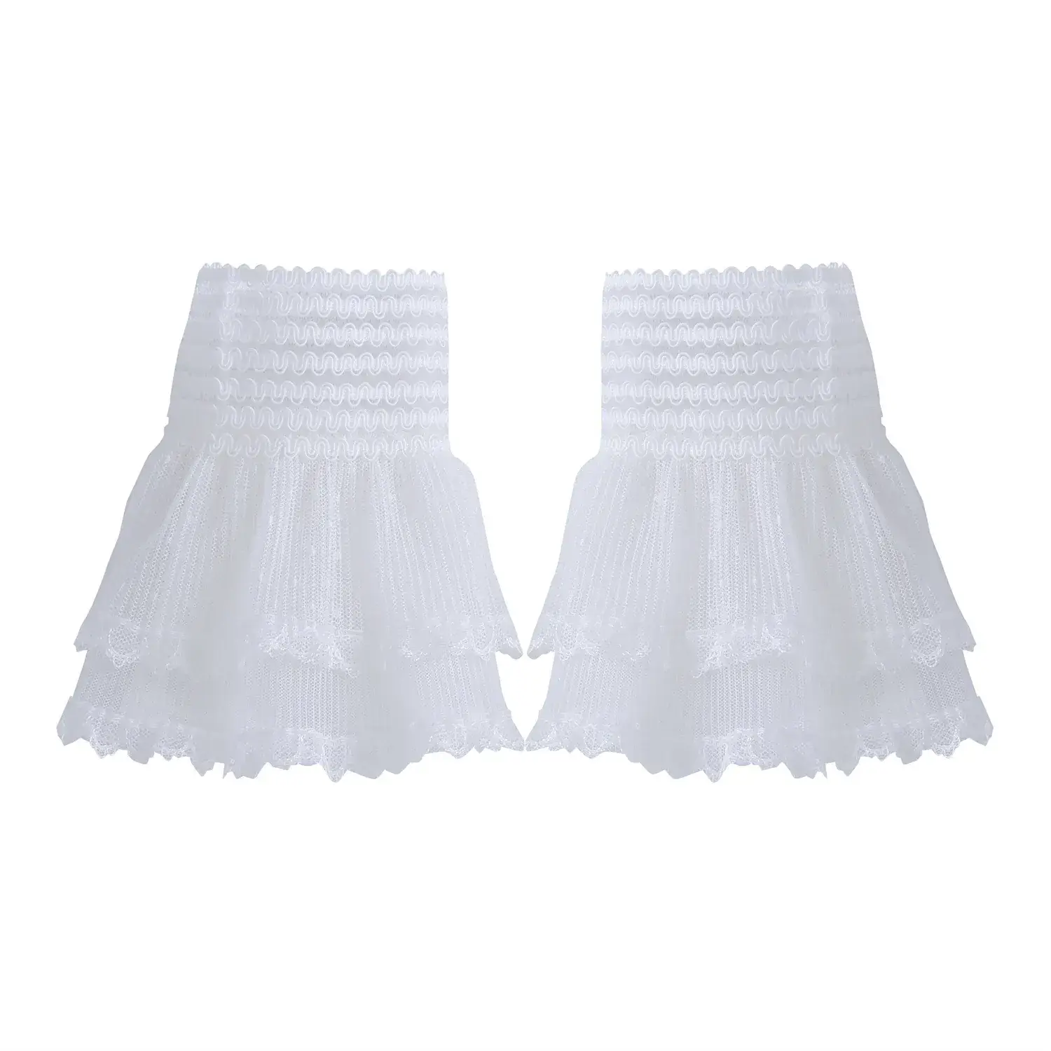 White Lace Star Cuffs for Women's Shoes - Image 7