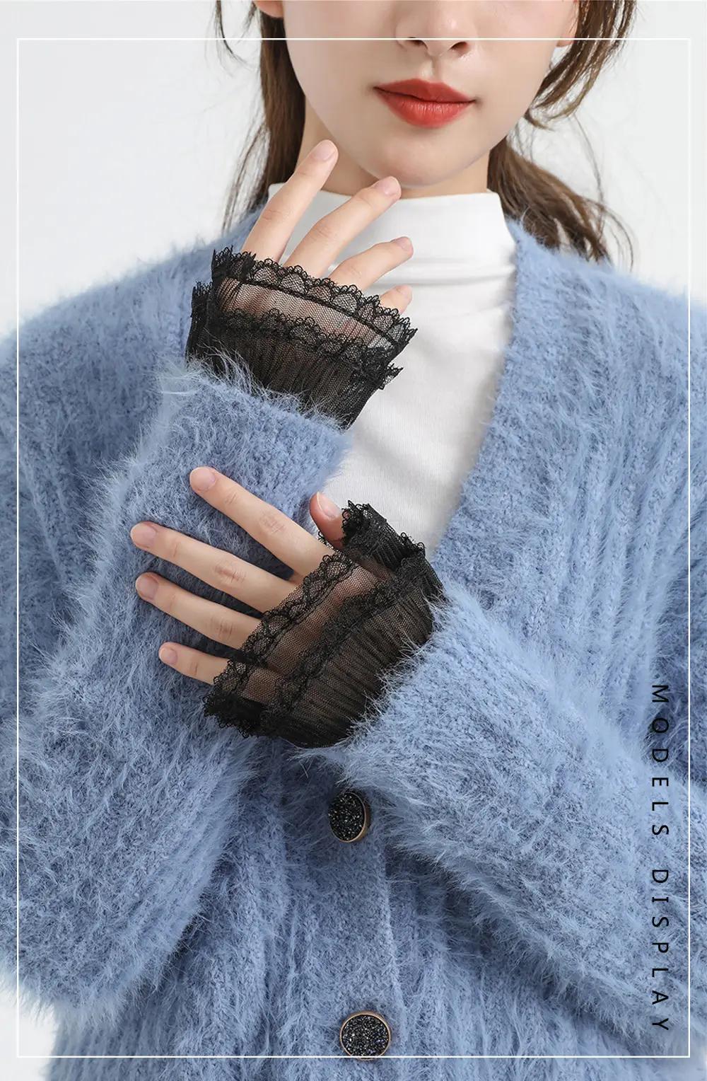 White Lace Star Cuffs for Women's Shoes — feature 2