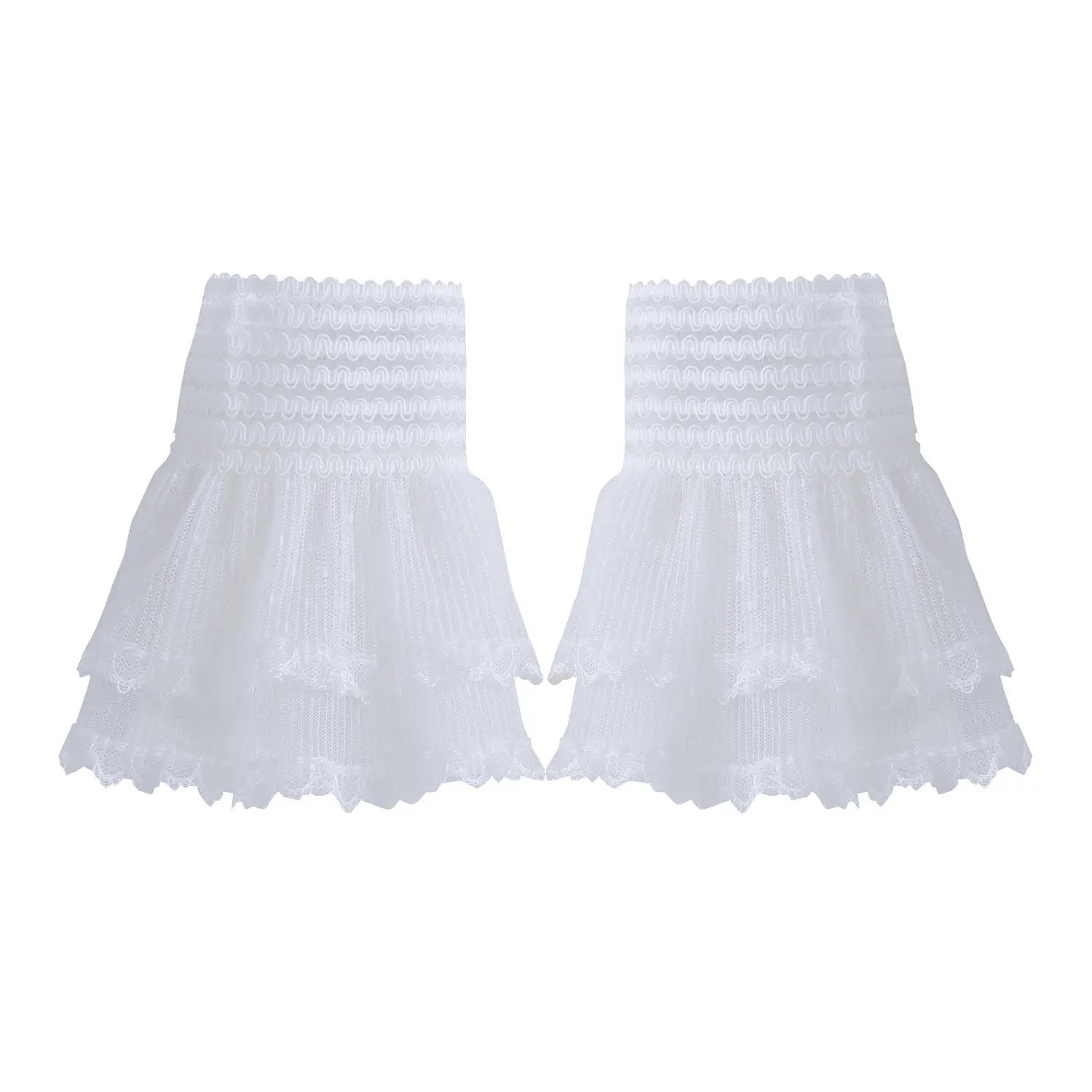 White Lace Star Cuffs for Women's Shoes — feature 22