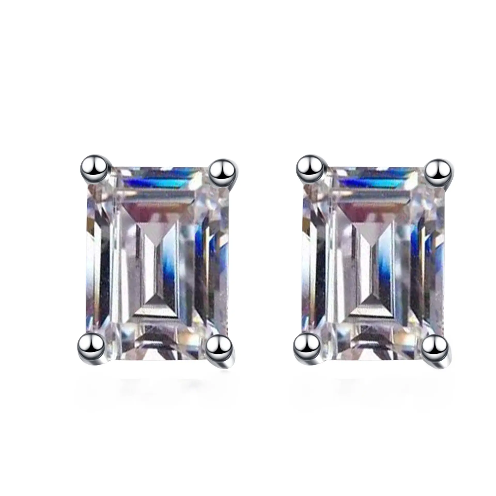 Xindeyi S925 Sterling Silver Earrings with Moissanite - Image 2