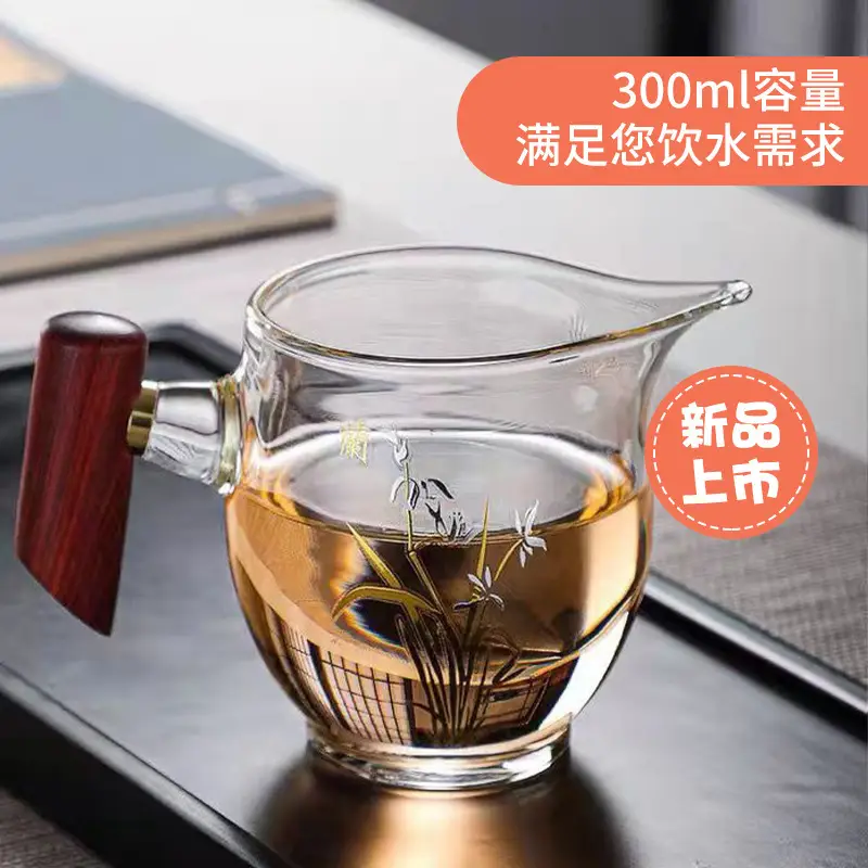 Heat-Resistant Glass Tea Cup with Wooden Handle - Image 7