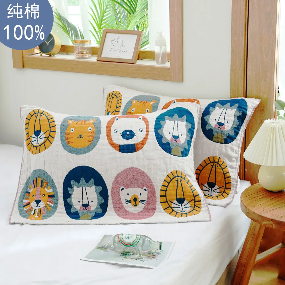 Cartoon Cartoon Pillow Set Cotton Adult Couple Children Single Student - Image 9