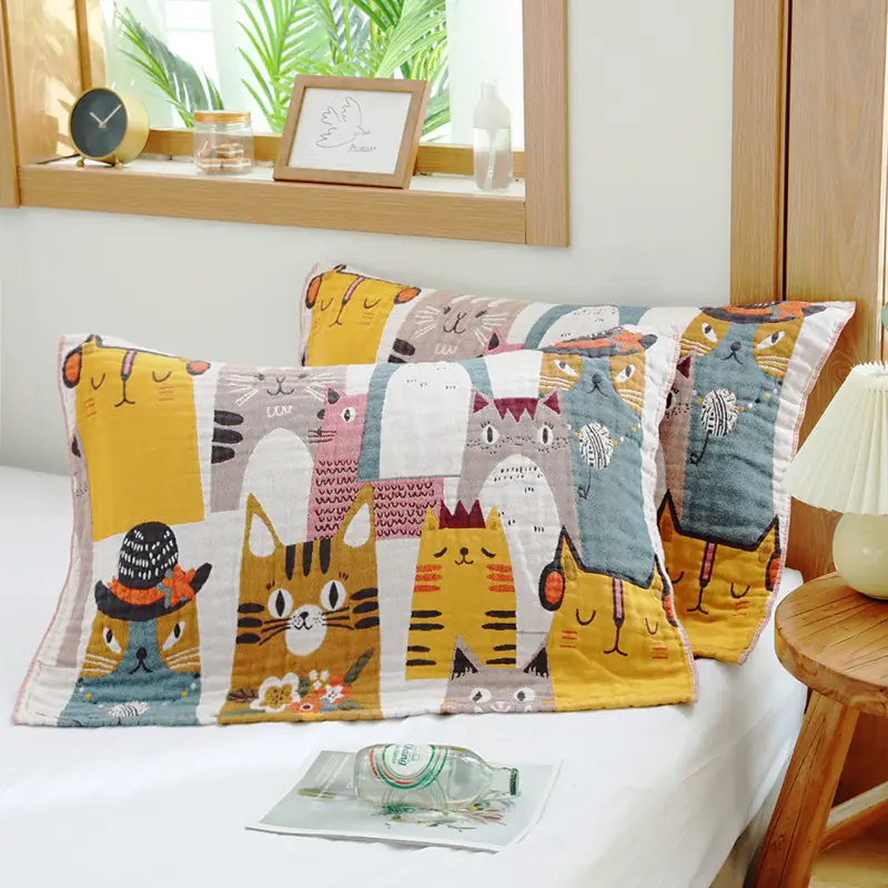 Cartoon Cartoon Pillow Set Cotton Adult Couple Children Single Student - Image 2
