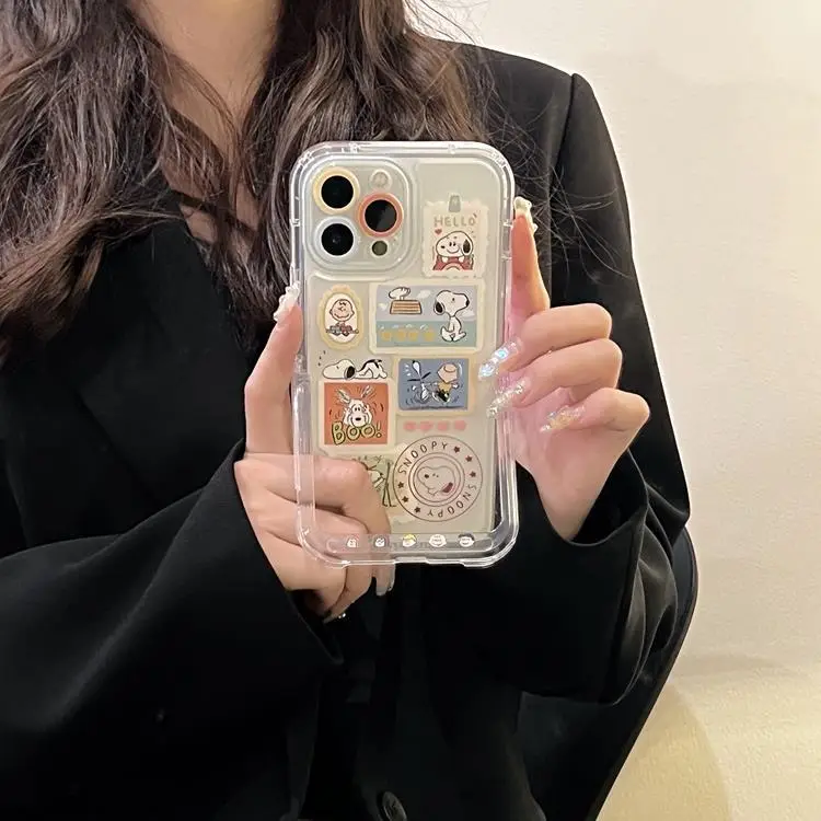 Transparent Cartoon Puppy iPhone 14 Pro Max Case 12"