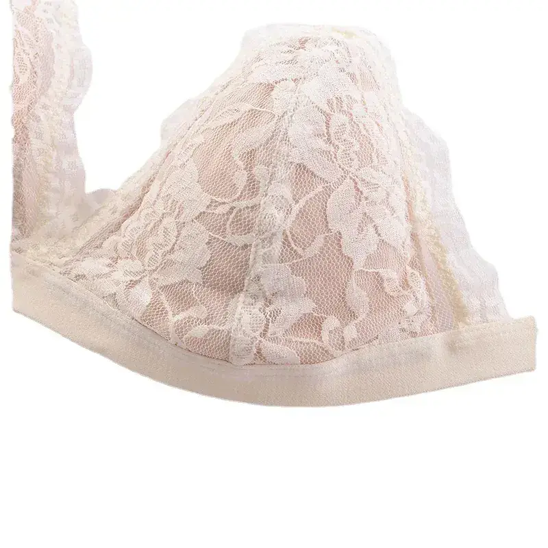Pink Lace French Bralette Push Up Wireless Underwear