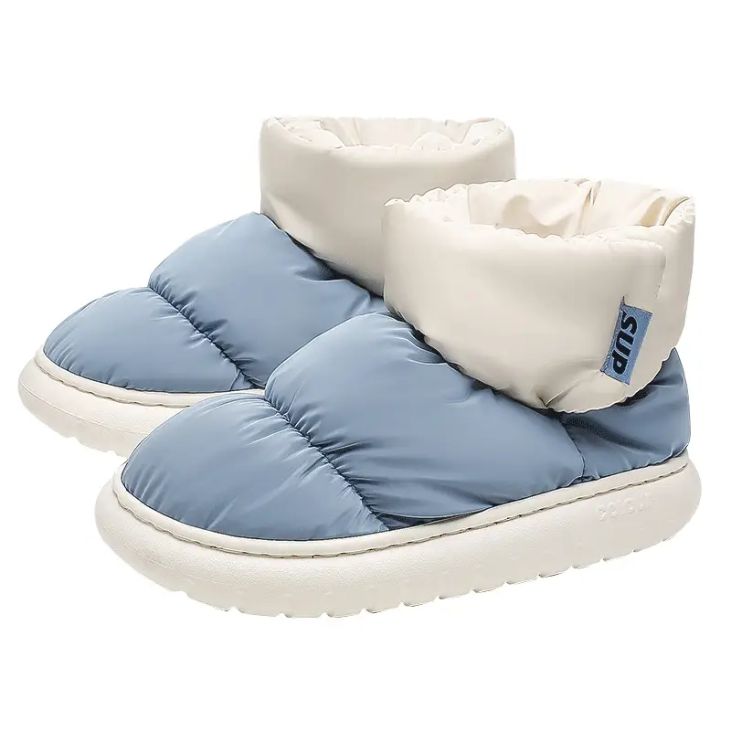 Lidani cotton slippers men's bag with winter indoor home down cloth warm non-slip thick bottom cotton shoes women wholesale