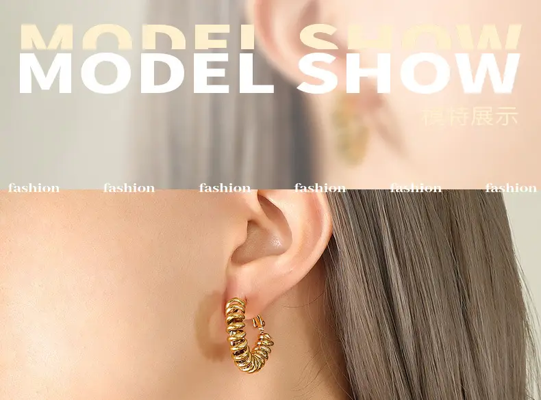 Spiral Buckle Earrings Copper Neutral Style — feature 15