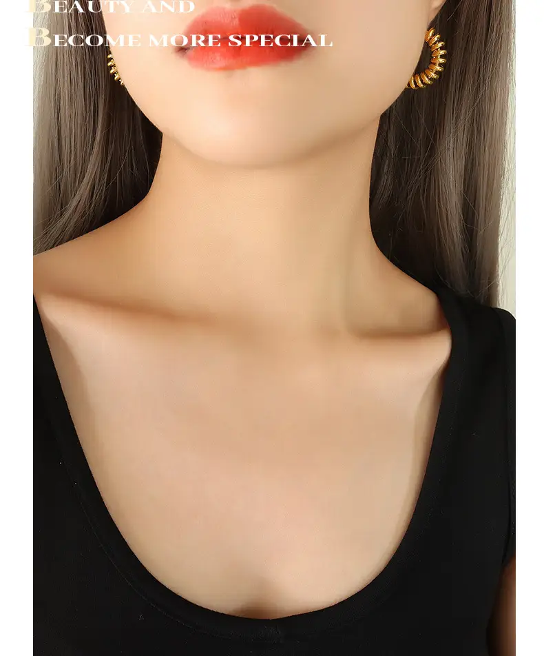Spiral Buckle Earrings Copper Neutral Style — feature 17