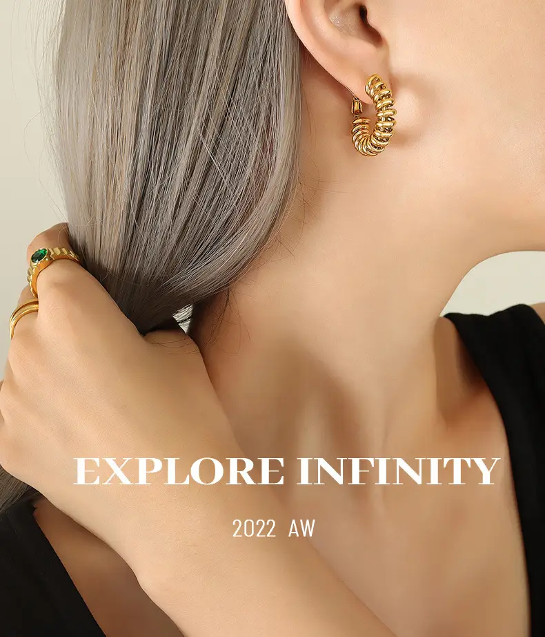 Spiral Buckle Earrings Copper Neutral Style — feature 26