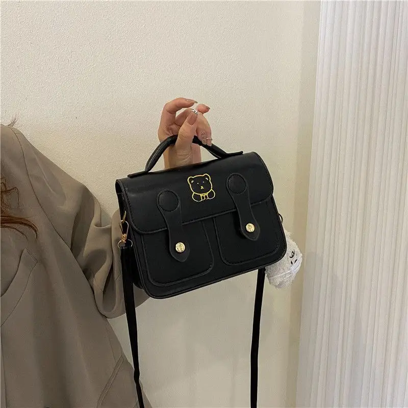 Women's Square Handbag Beige Retro Style 2026 - Image 11