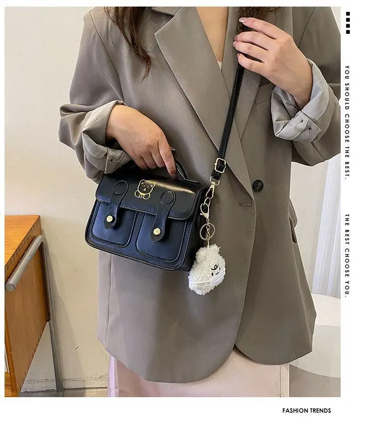Women's Square Handbag Beige Retro Style 2026 — feature 1