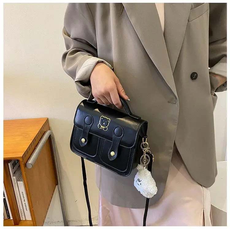 Women's Square Handbag Beige Retro Style 2026 — feature 10