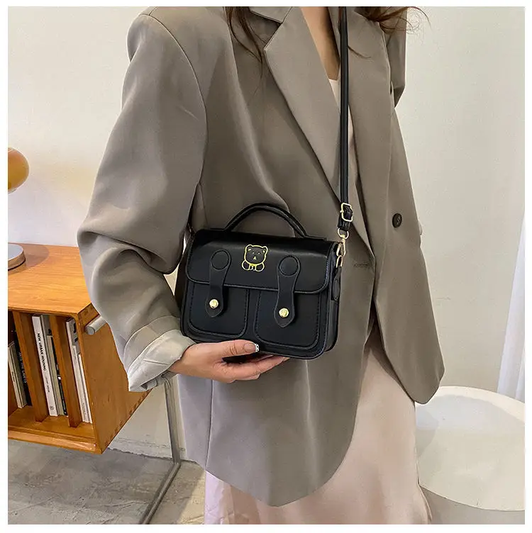 Women's Square Handbag Beige Retro Style 2026 — feature 11