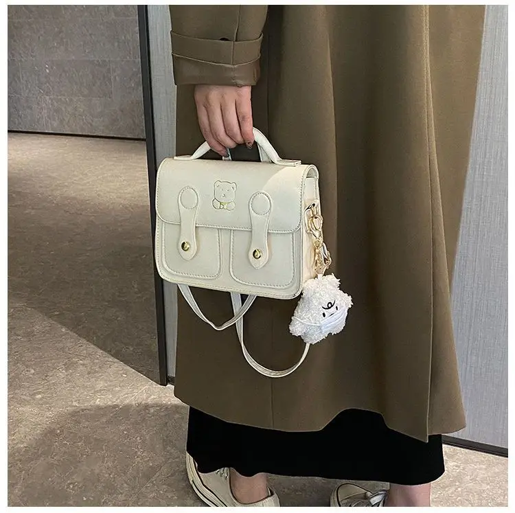 Women's Square Handbag Beige Retro Style 2026 — feature 20