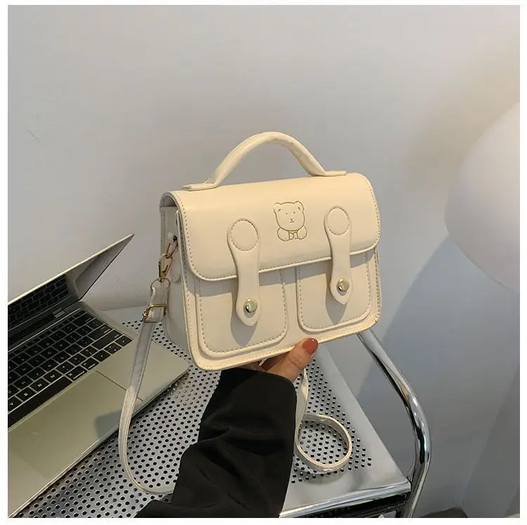 Women's Square Handbag Beige Retro Style 2026 — feature 22