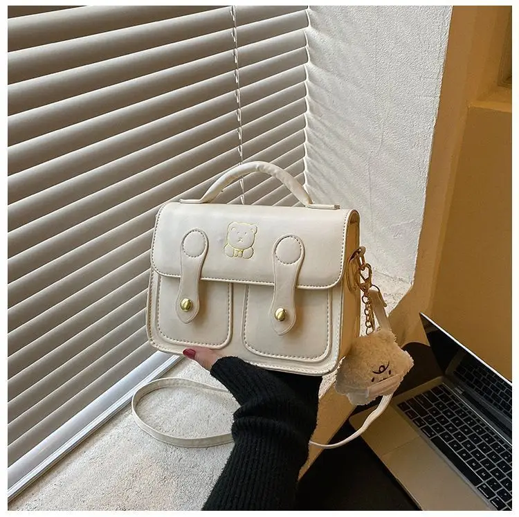 Women's Square Handbag Beige Retro Style 2026 — feature 23