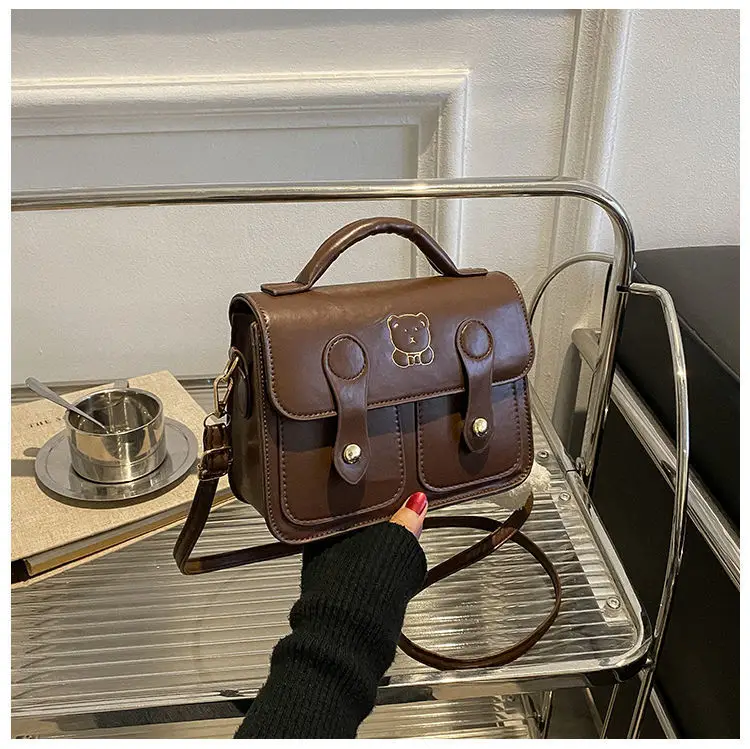Women's Square Handbag Beige Retro Style 2026 — feature 24