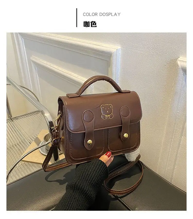 Women's Square Handbag Beige Retro Style 2026 — feature 27
