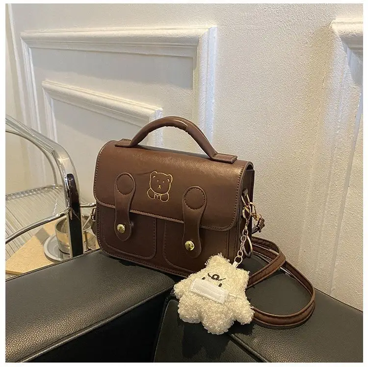 Women's Square Handbag Beige Retro Style 2026 — feature 32