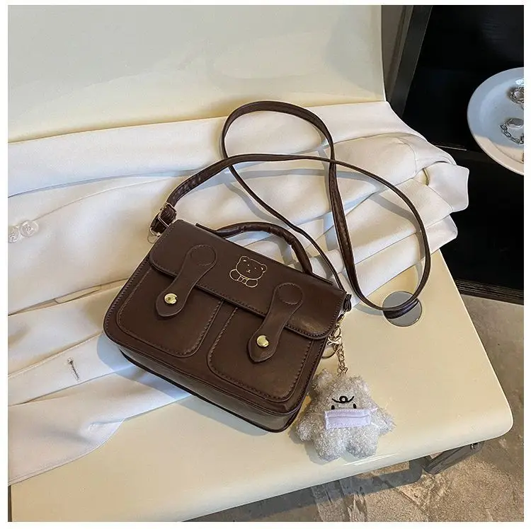 Women's Square Handbag Beige Retro Style 2026 — feature 34
