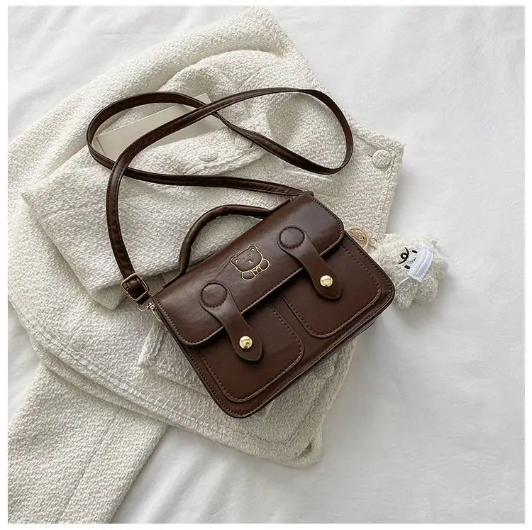 Women's Square Handbag Beige Retro Style 2026 — feature 35