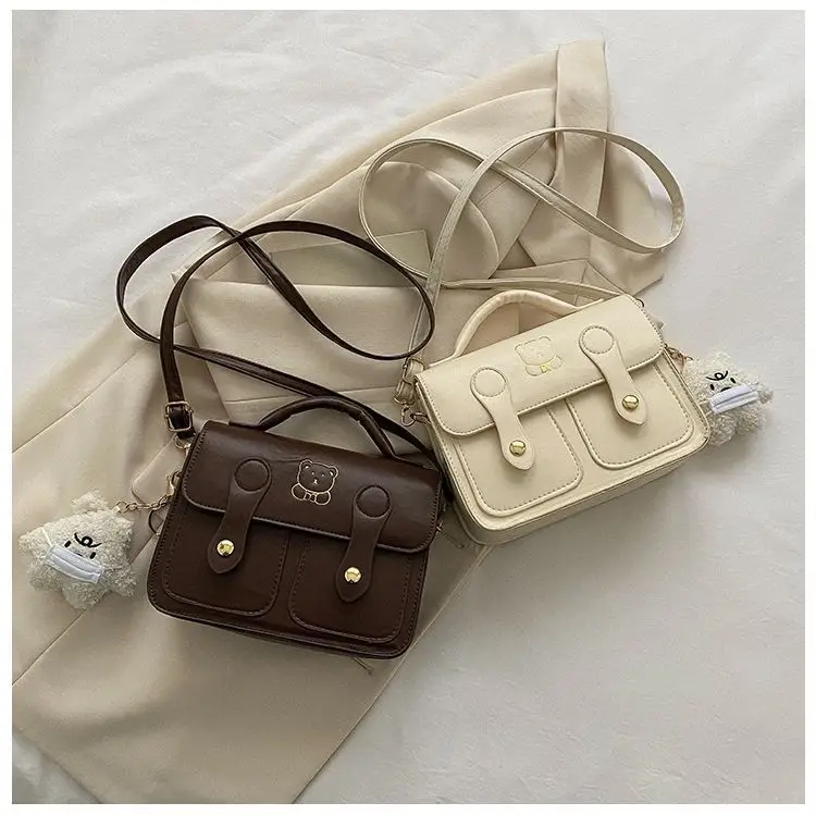 Women's Square Handbag Beige Retro Style 2026 — feature 36