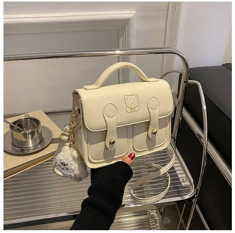 Women's Square Handbag Beige Retro Style 2026 — feature 41
