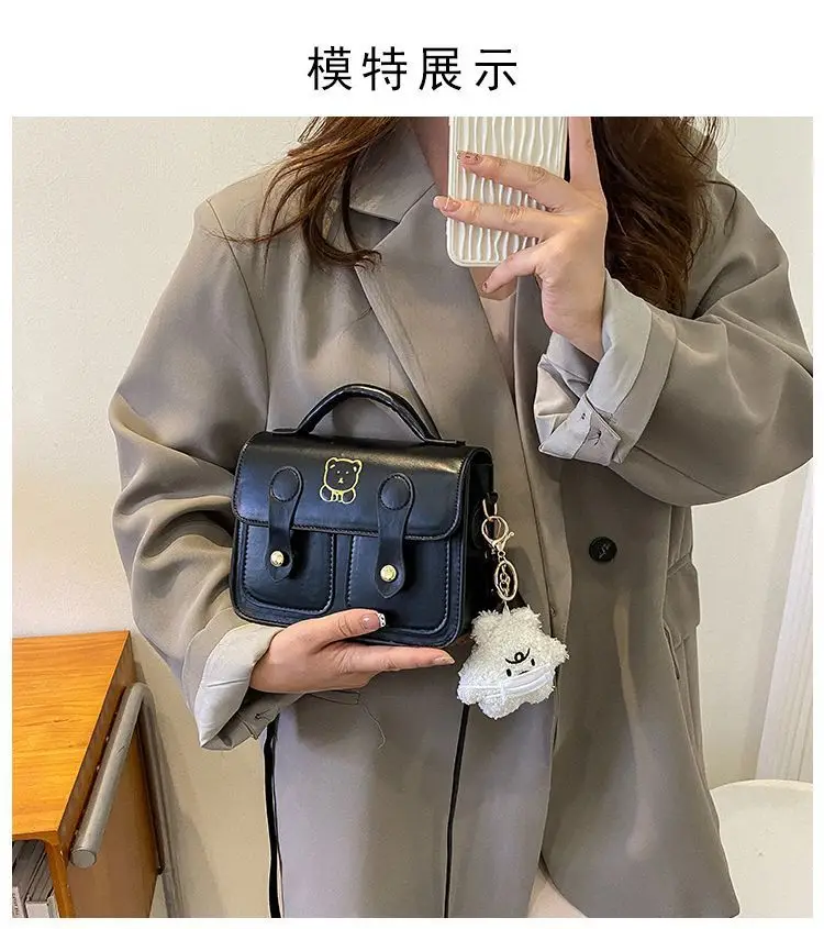 Women's Square Handbag Beige Retro Style 2026 — feature 9
