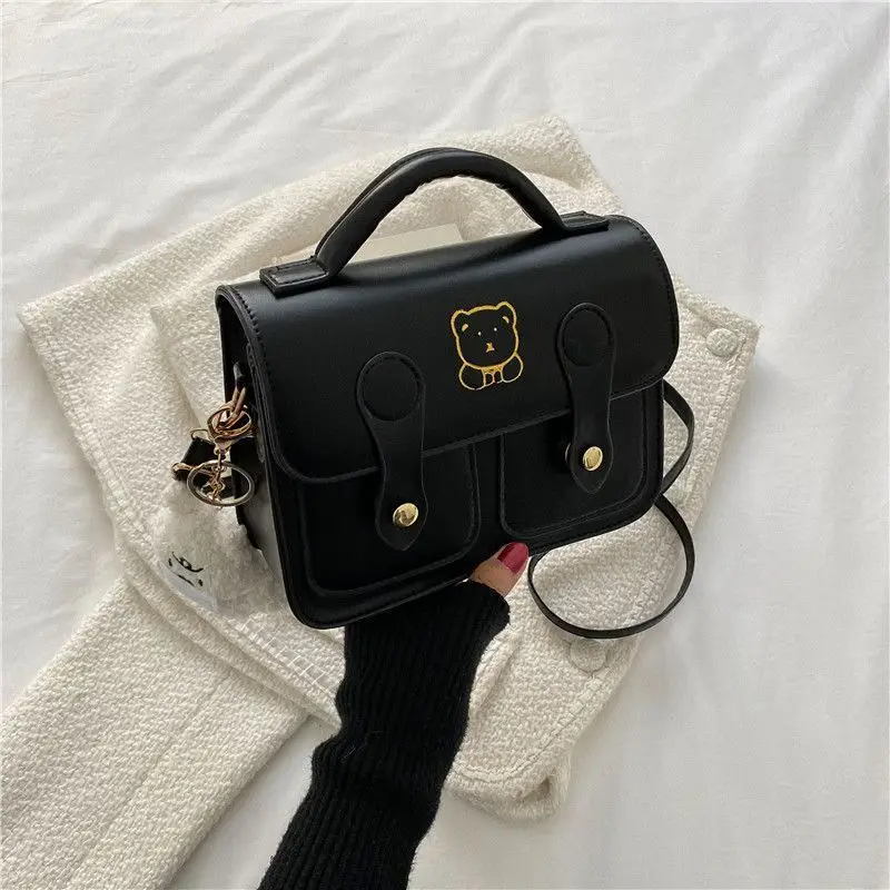 Women's Square Handbag Beige Retro Style 2026 - Image 5