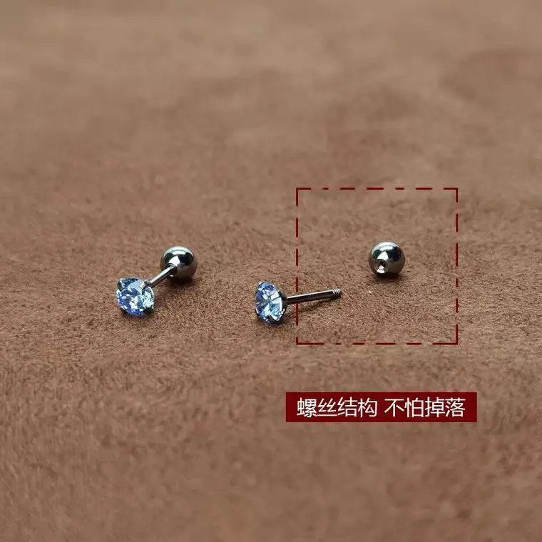 S999 Klein Blue Zircon Earrings for Women - Image 6