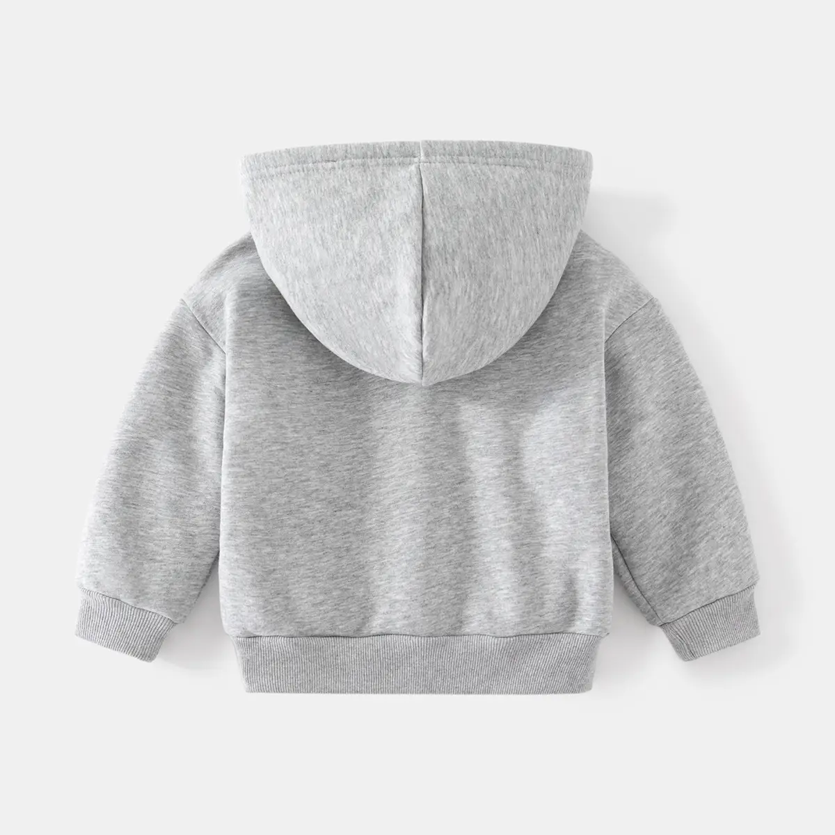 Gray Boys Fleece Hoodie with "OUR" Print - Image 4