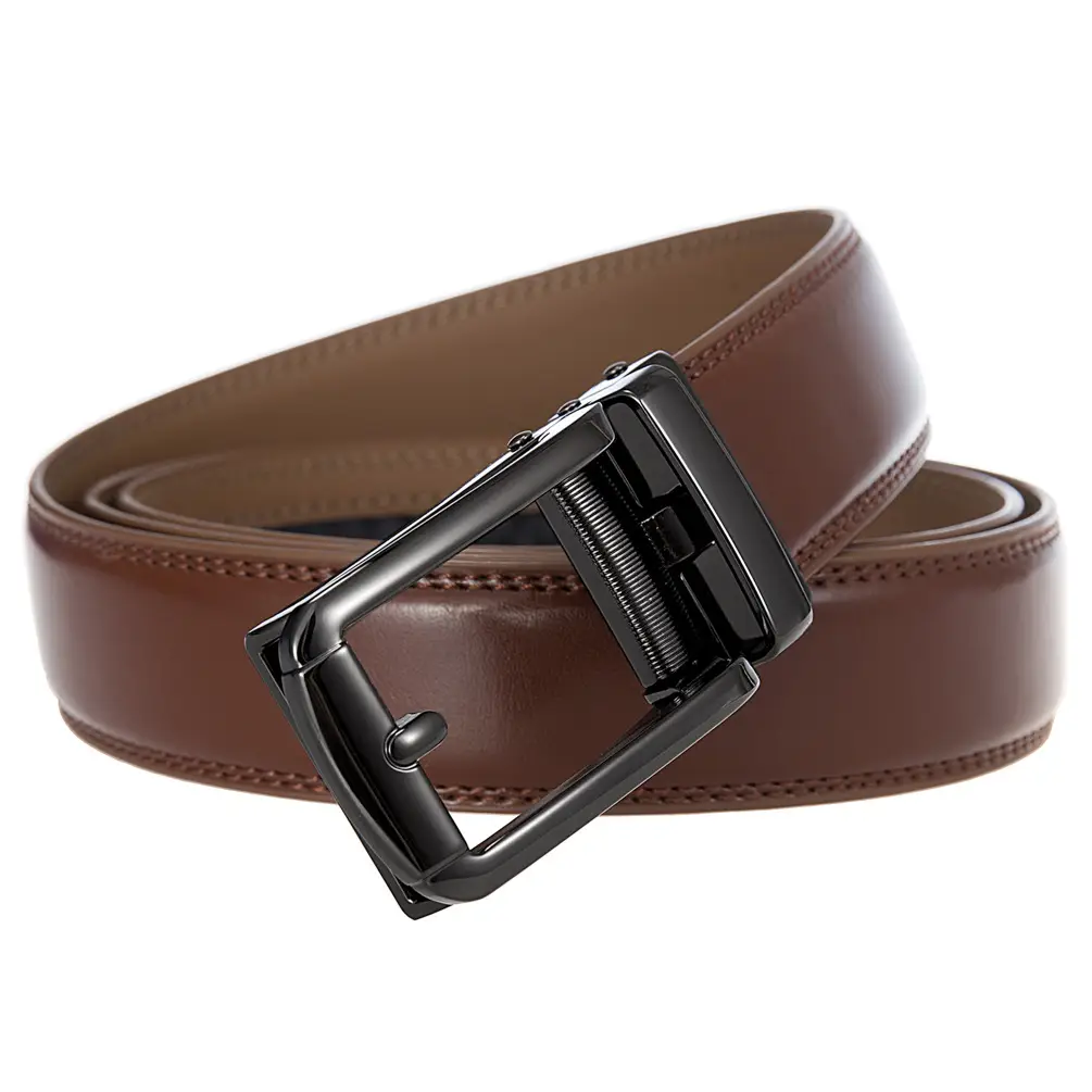Brown Leather Belt for Men Women Unisex — feature 11