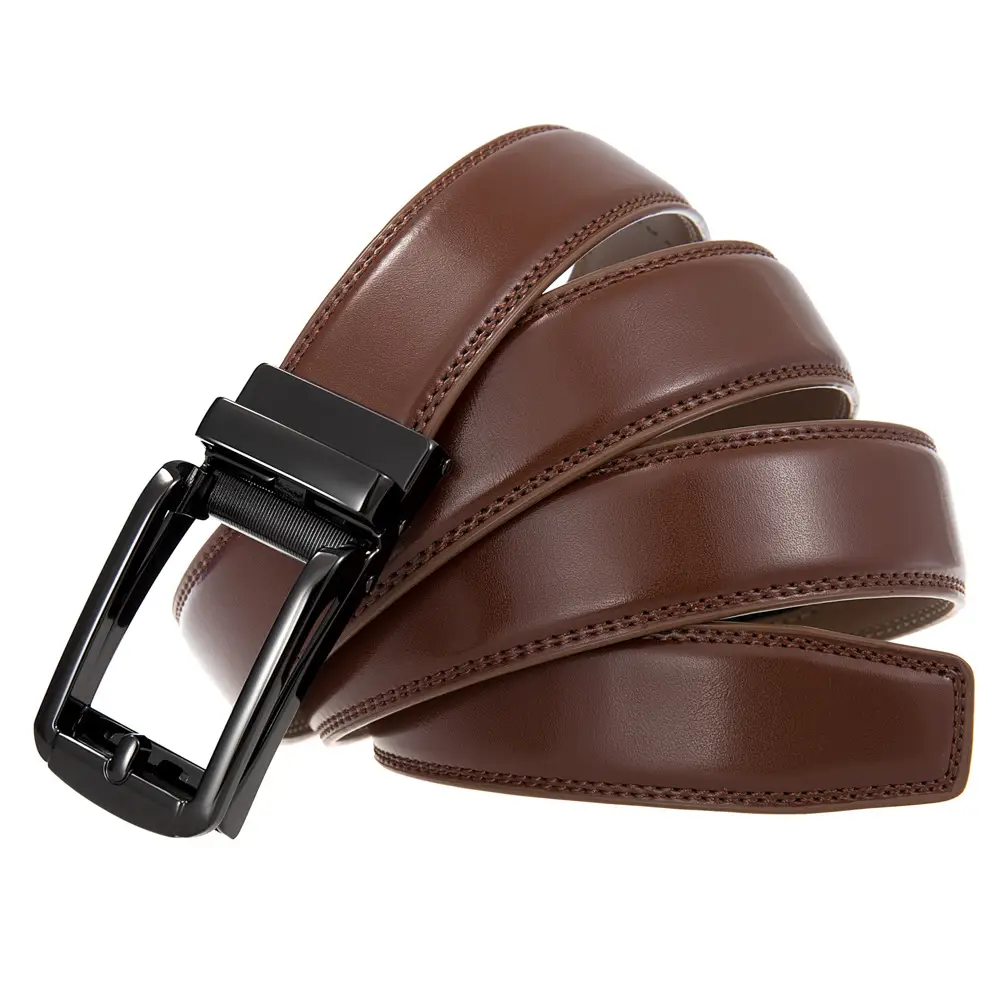 Brown Leather Belt for Men Women Unisex — feature 12