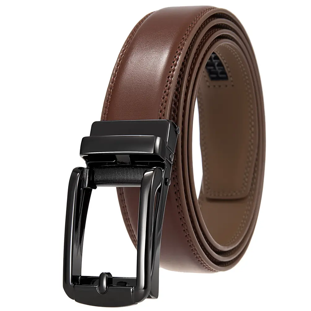 Brown Leather Belt for Men Women Unisex - Image 4