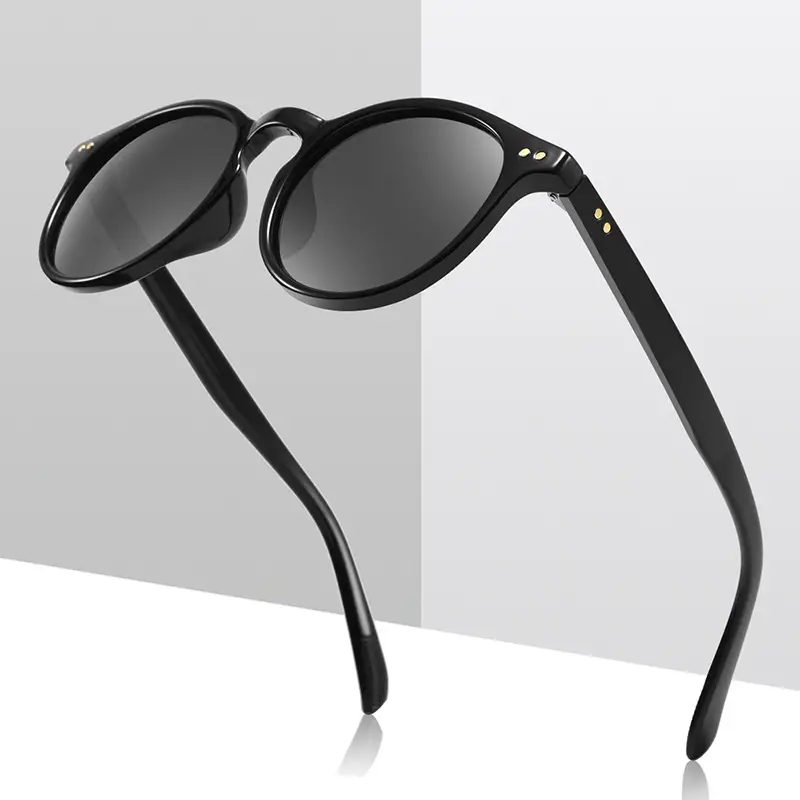 Men Polarized Sunglasses Black Blue Lenses - Image 9
