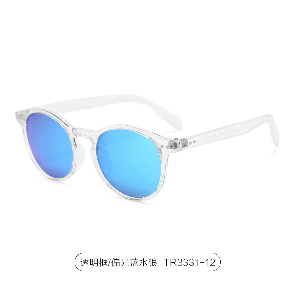 Men Polarized Sunglasses Black Blue Lenses - Image 3