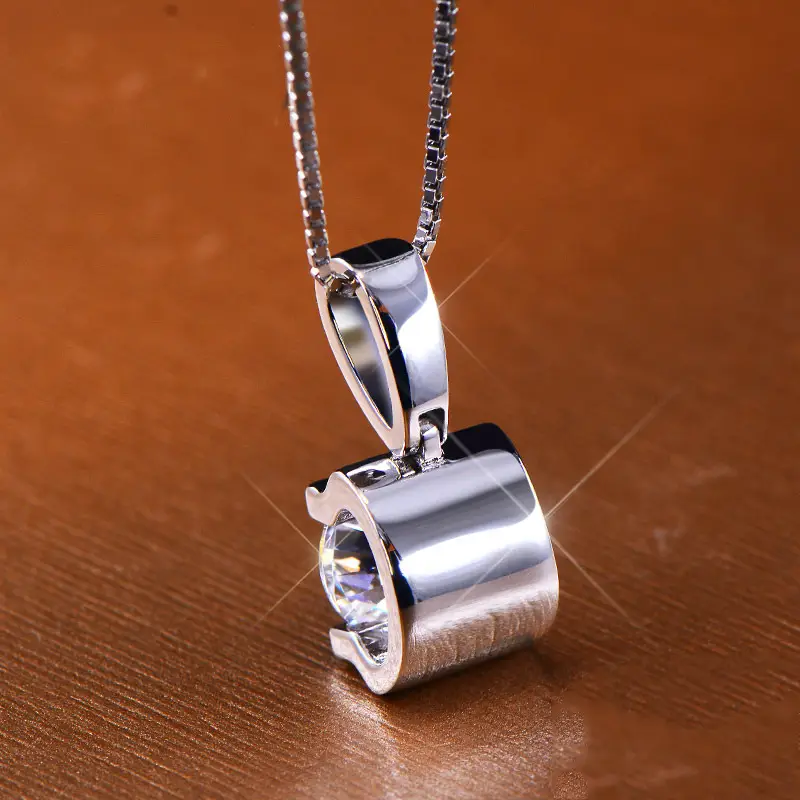 Classic Niutou Pendant 18K Platinum Women's Clavicle Chain - Image 4