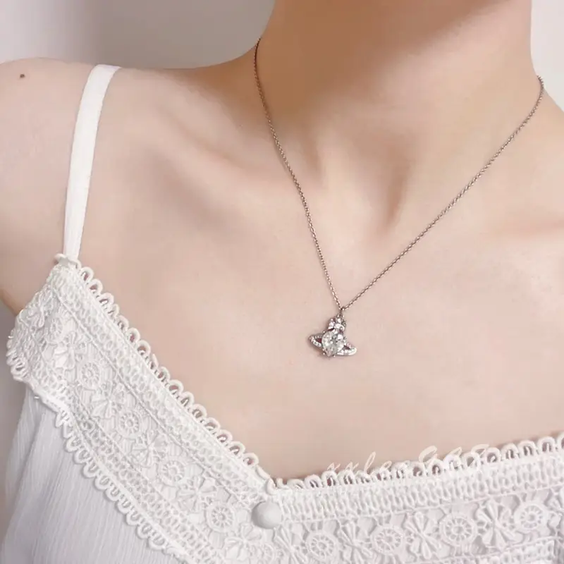 Super Flash Zircon Butterfly Necklace for Women - Image 3