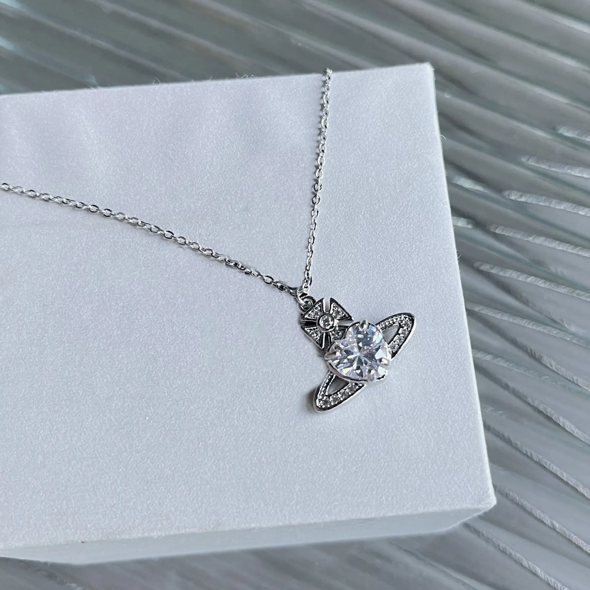 Super Flash Zircon Butterfly Necklace for Women - Image 4