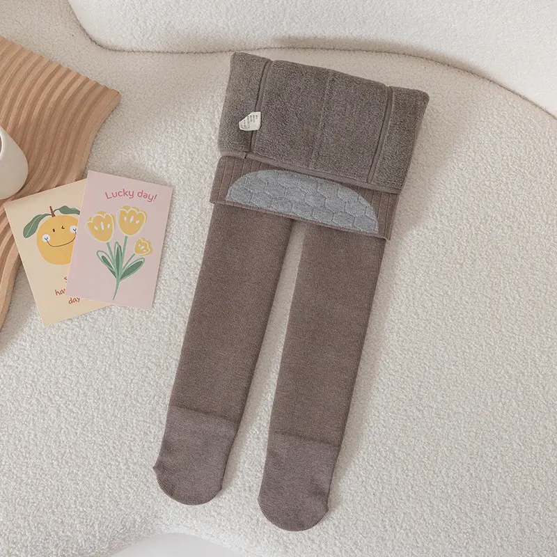 Children's Black Leggings Spring Autumn Cotton Vertical Stripe Waist - Image 10