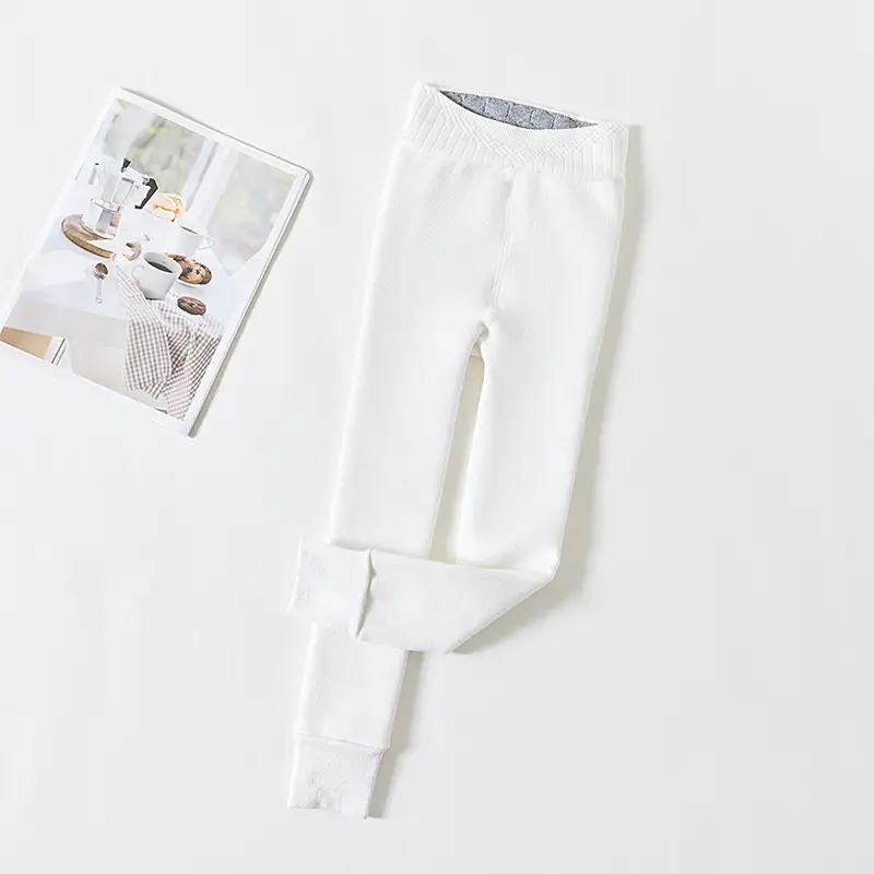 Children's Black Leggings Spring Autumn Cotton Vertical Stripe Waist - Image 11