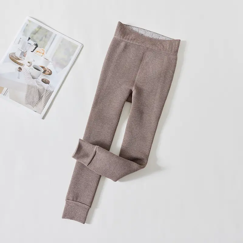 Children's Black Leggings Spring Autumn Cotton Vertical Stripe Waist - Image 15