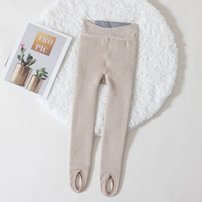 Children's Black Leggings Spring Autumn Cotton Vertical Stripe Waist - Image 4