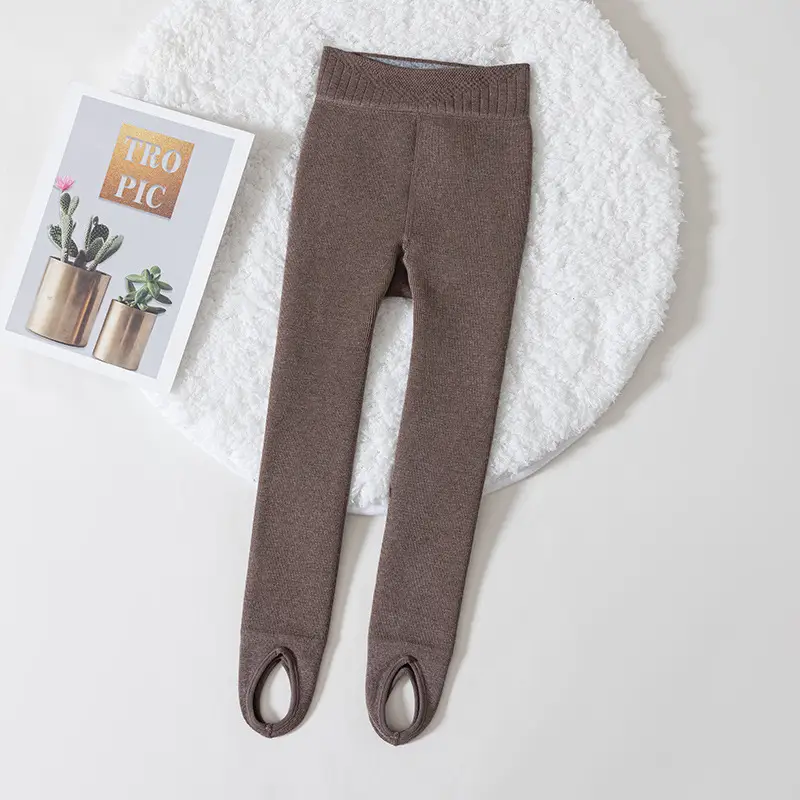 Children's Black Leggings Spring Autumn Cotton Vertical Stripe Waist - Image 5