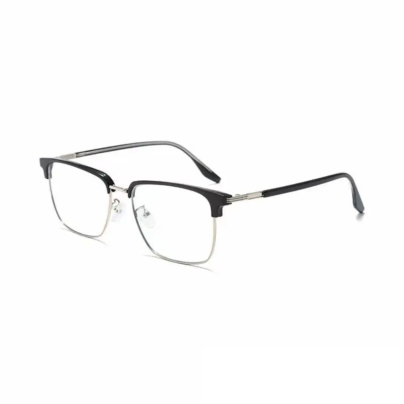 Men's Retro Square TR Metal Anti-Blue Light Glasses - Image 12