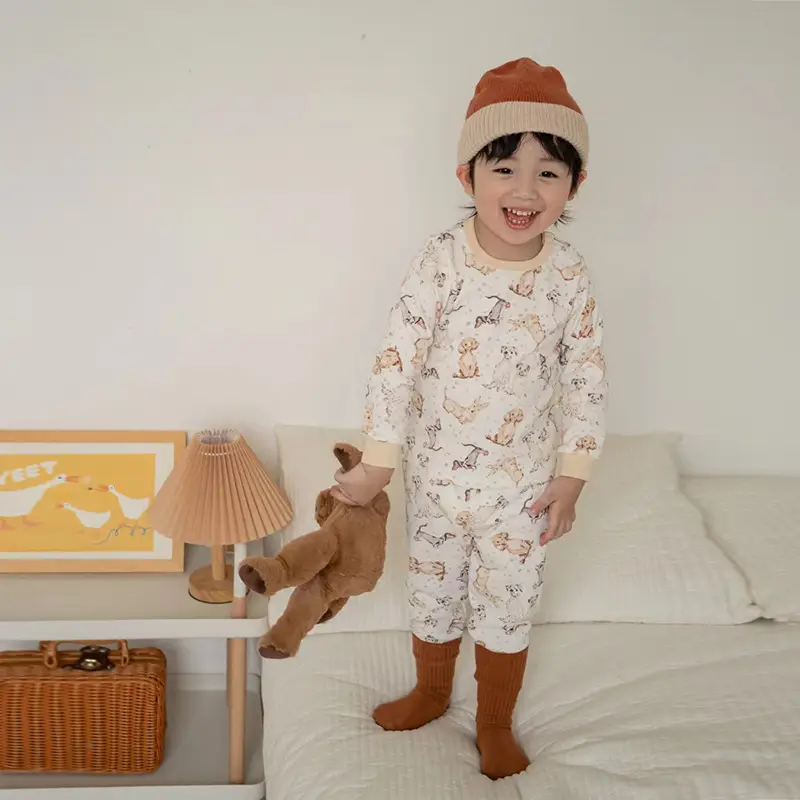 2025 Spring Boys Girls Pajamas Set Can Be Weared Outside - Image 8
