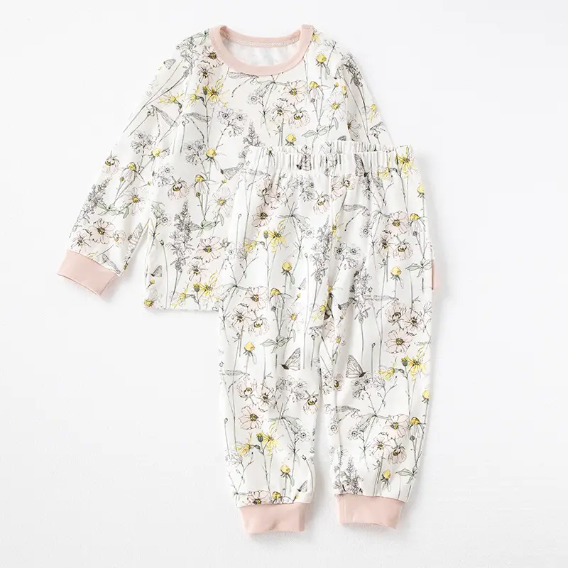 2025 Spring Boys Girls Pajamas Set Can Be Weared Outside - Image 2